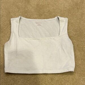 Wild Fable White Square Neck Crop Top